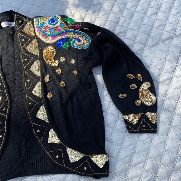 Cristina sweater jacket Blazer size Large L - Picture 2 of 7